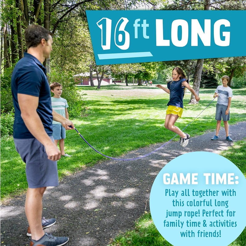 Just Jump It 16' Double Dutch Jump Rope - Heavy Duty Agility and Fitness Equipment for Kids and Adults - Image 2